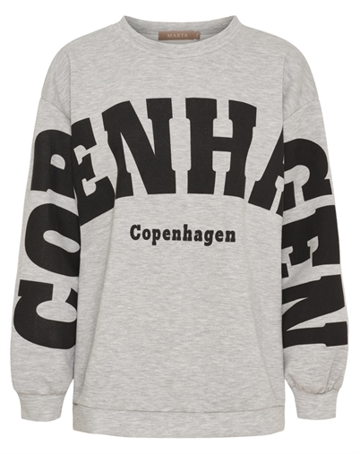 Marta du Chateau - MDCHibiscus Sweatshirt - Grey/Black